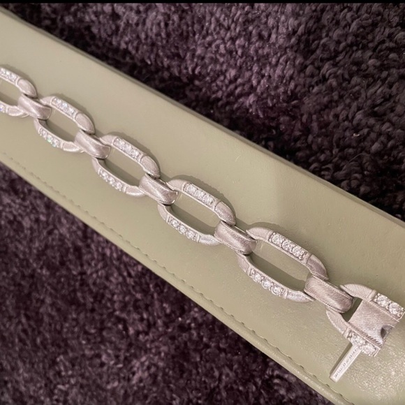 Judith Ripka Sterling & Diamonique Link Bracelet - Picture 4 of 7